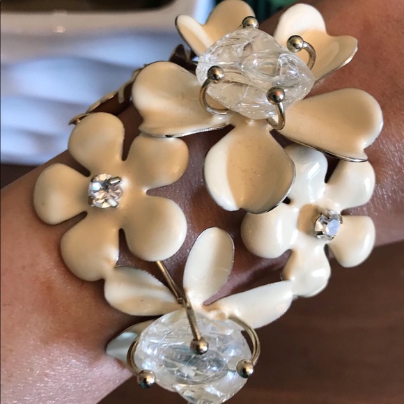 White Cuff Bracelet - Picture 2 of 13